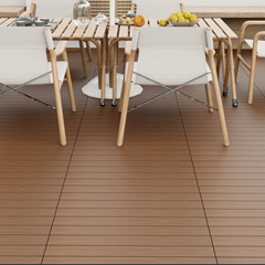 Outdoor WPC Tiles 30x60x2.1cm - Teak