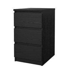 Naia Chest 3 drawers Black