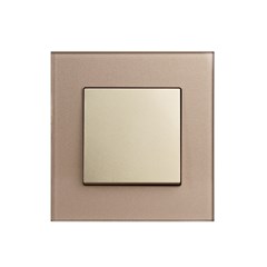 1 Gang 2 Way Switch Gold Temp Glass