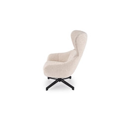 Fredy Leisure Chair with Stool – Light Beige