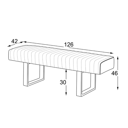 Bench 126x42x46 cm