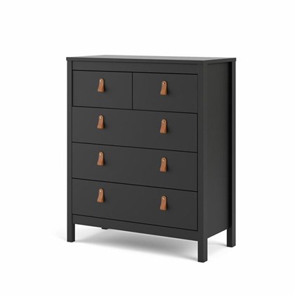 Madrid Chest with 5 Drawers Black