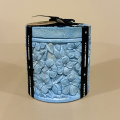 Large Cylinder Fjura Blue Cotton Flower