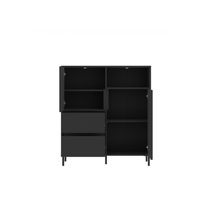 Sideboard Laminated 2 Doors 2 Drawers - Anthracite