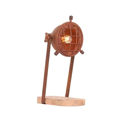 Table Lamp Grid Rust - 15 x 25 x 37cm