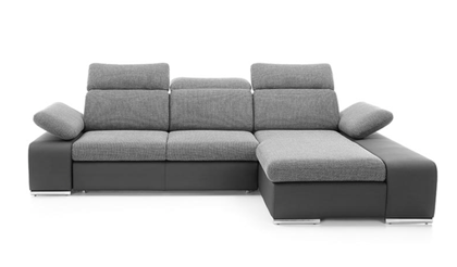 Cor Sofabed with Chaise – Right 282cm Light & Dark Grey