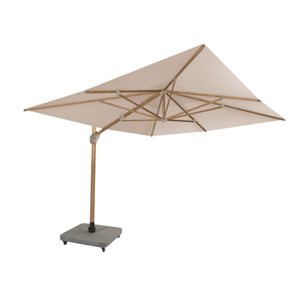Side Pole Umbrella 3x4m – Woodlook/Sand