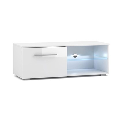 TV Unit Moon White Gloss Led 100cm