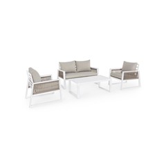 Sofa Set of 4 – White & Grey