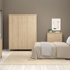 Madrid Double Dresser 4 x 4 Drawers Oak