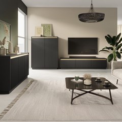 TV Cabinet 3 Doors – Black