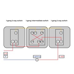 1 Gang Int Switch White Temp Frame