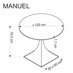 Manuel Round Table Black Marble