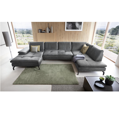 Corner Sofa Bed with Chaise Right – Olive
