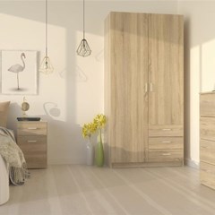 Space Wardrobe with 2 doors &  3 drawers Oak