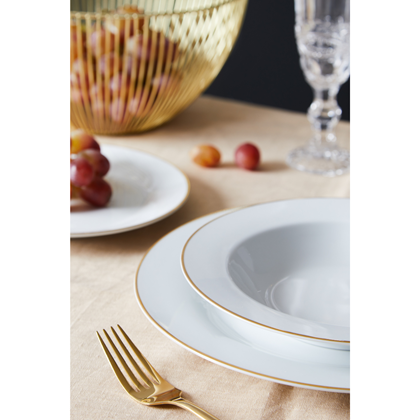 18 Piece Dinner Set – Gold Rim