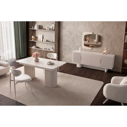 Dining Table 160-200 – Sand Grey