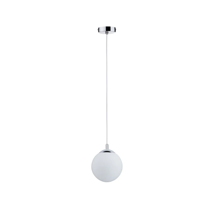 Globe Pendant IP44 20W Satin Chrome