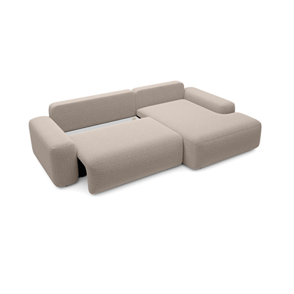 Corner Sofa Bed with Chaise Right 265cm – Beige