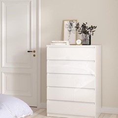 Naia Chest 5 drawers White