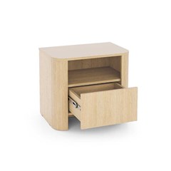 Nightstand 1 Shelf & 1 Door - Oak
