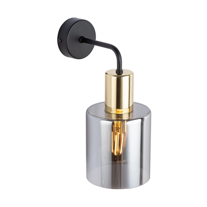 Wall Light Gold - Graphite Glass E27