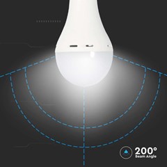 LED Bulb 9W E27 A70 Plastic Emergency Lamp 4000K