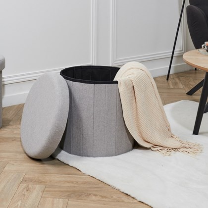 Foot stool Box Foldable Grey Pills