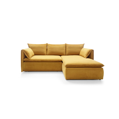 Corner Sofabed with Chaise – Right 230cm Yellow