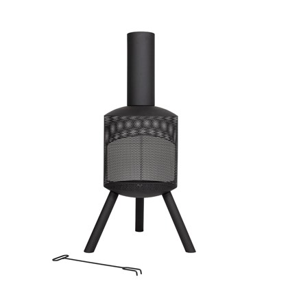 Tripod Mesh Fire Pit With Chimney