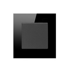 1 Gang 2 Way Switch Black Temp Glass
