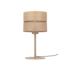 Dorma Wood Jute Bedside Lamp – Light Wood & Jute