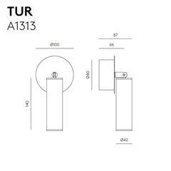 LED Wall Lamp 5W - Black