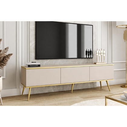 TV Unit with Gold Legs 175 – Beige