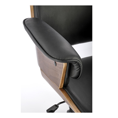 Office Chair Eco Leather Walnut Black