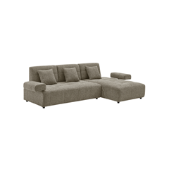 Corner Sofabed Set – Right, Brown