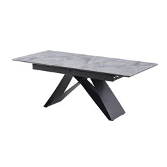 Grey and Black Extendable Dining Table