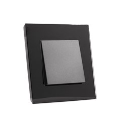 1 Gang 2 Way Switch Black Temp Glass