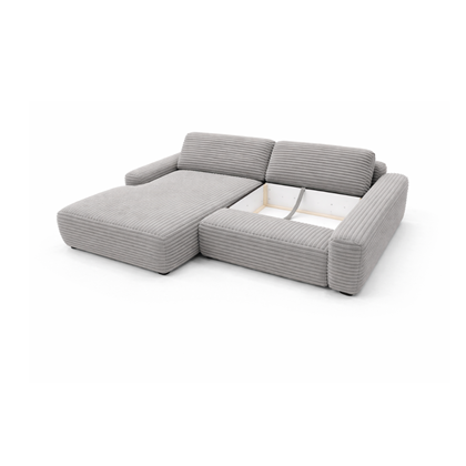 Corner Sofa Bed with Chaise Left 264cm – Grey
