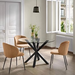 Dining Table - 100 x 76cm - Clear Glass