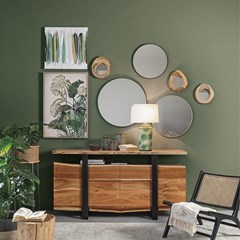 Nucleos Black Mirror with Frame 50cm