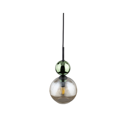 Sophia Hanging Lamp – Green & Cognac