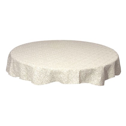 Tablecloth Cm 140 Chic Polyester Beige