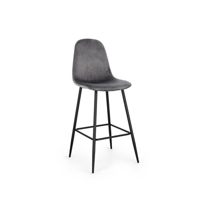 Bar Stool Dark Grey Velvet