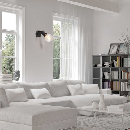 Spotlight E27 Black - Round Shape