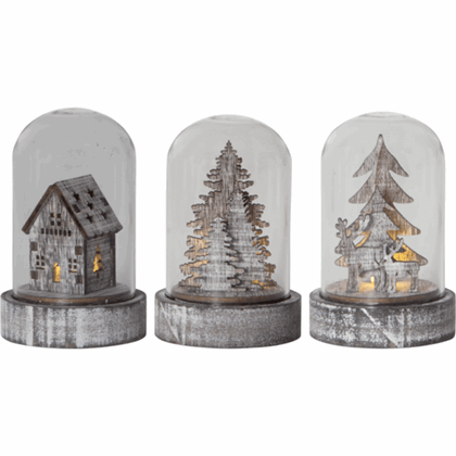 Table Decoration Cupola 3 Pack  Brown