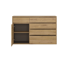 Chest Drawers 1 Door 5 Drawers – Oak & Grey