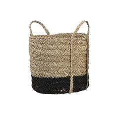 Storage Basket - Natural & Black 35x32