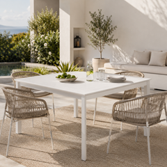Extendable Dining Table White 160x110/160