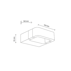 LED Wall Light – Graphite & Transparent